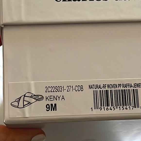 Charles David KENYA Woven w/Crystal Slide Sandals- NWT SIZE 9 - Picture 10 of 11